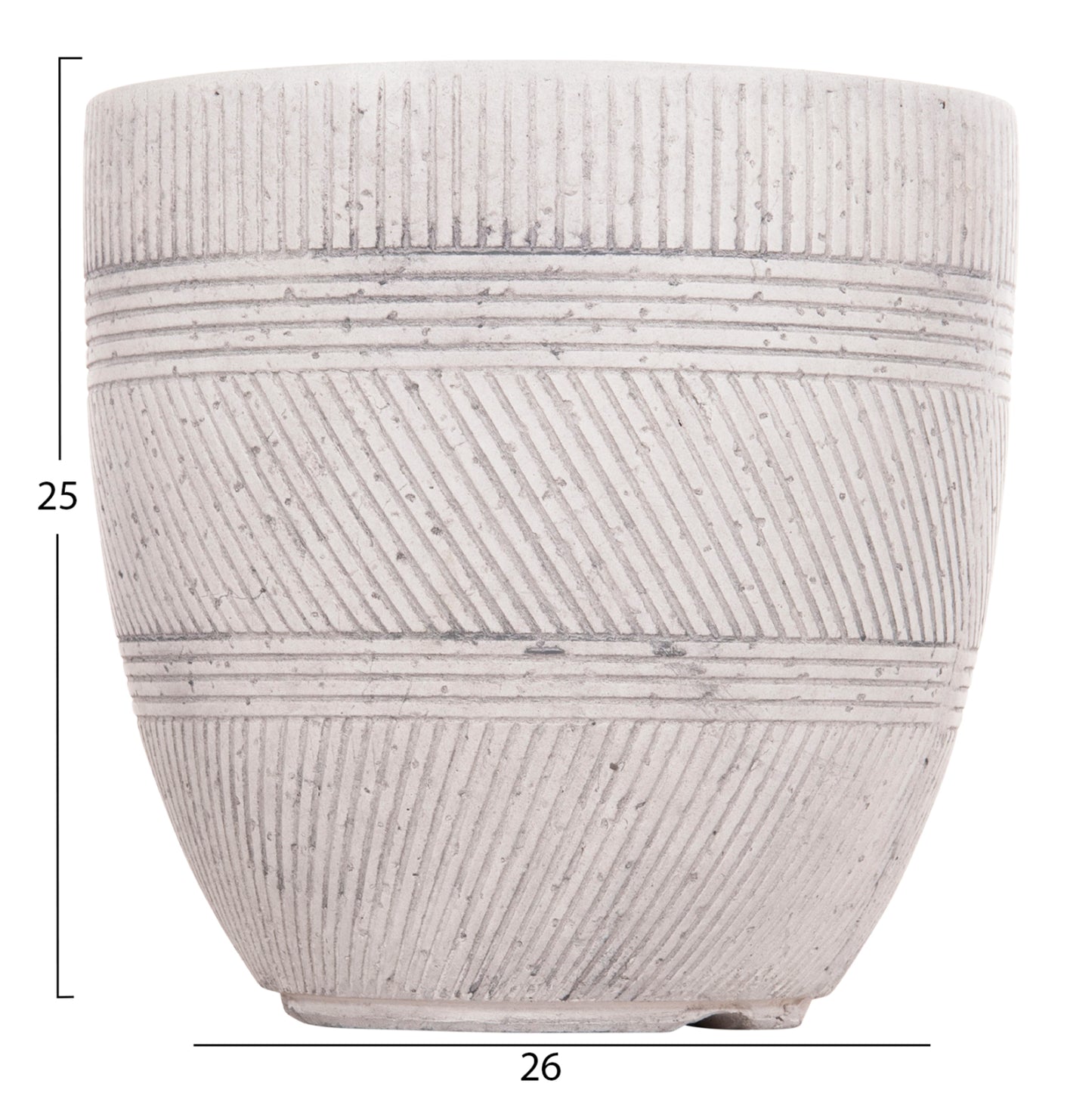 Garden Planters Round Set 4pcs Series Gardener Hm4719 Fiberclay--in Cement Color Φ44x43hcm.