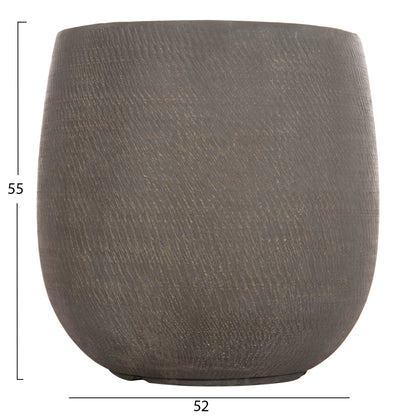 Garden Planters Round Set 4pcs Series Gardener Hm4726 Fiberclay Green Φ52x55hcm.