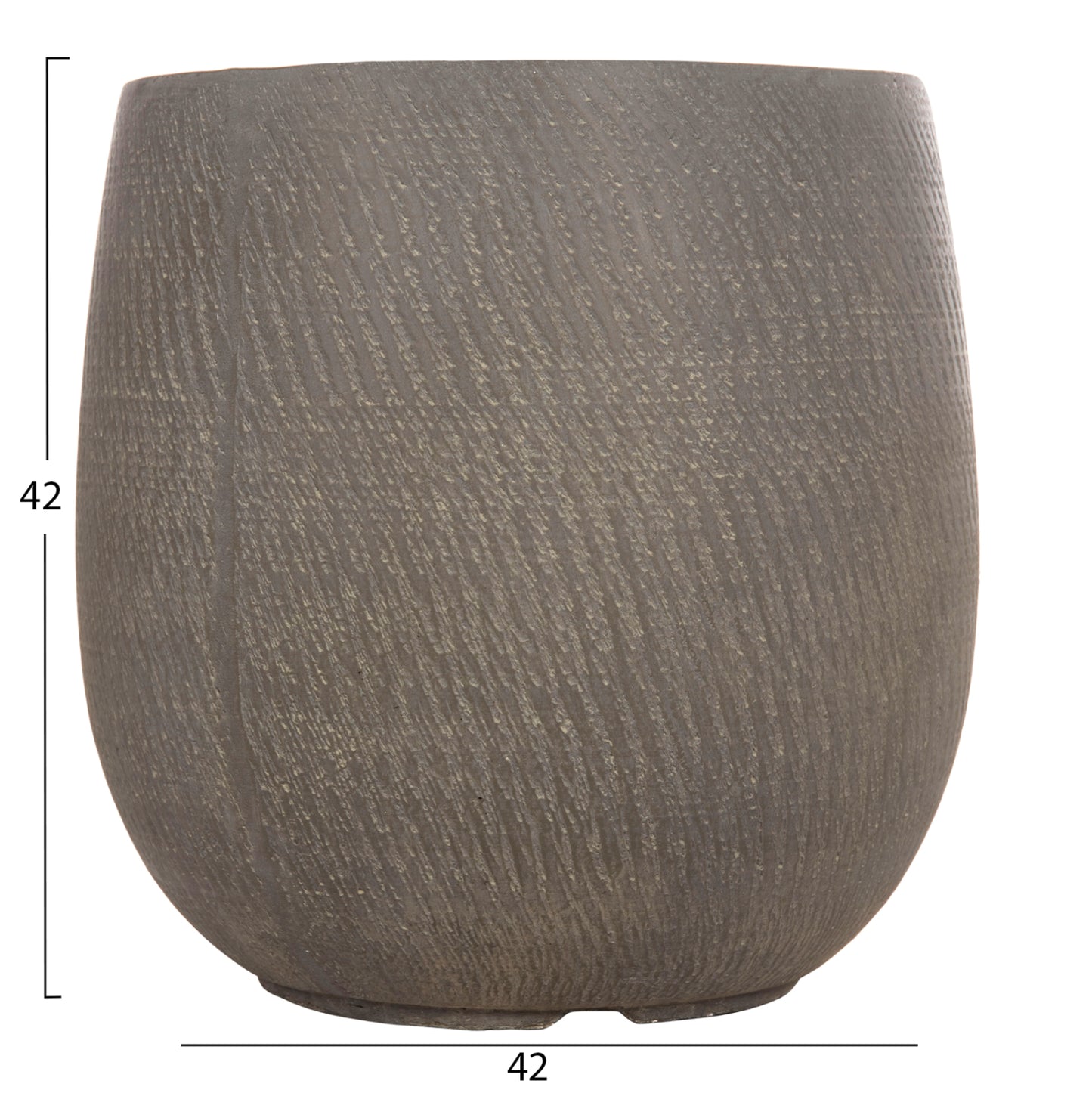 Garden Planters Round Set 4pcs Series Gardener Hm4726 Fiberclay Green Φ52x55hcm.