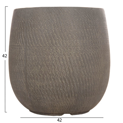 Garden Planters Round Set 4pcs Series Gardener Hm4726 Fiberclay Green Φ52x55hcm.
