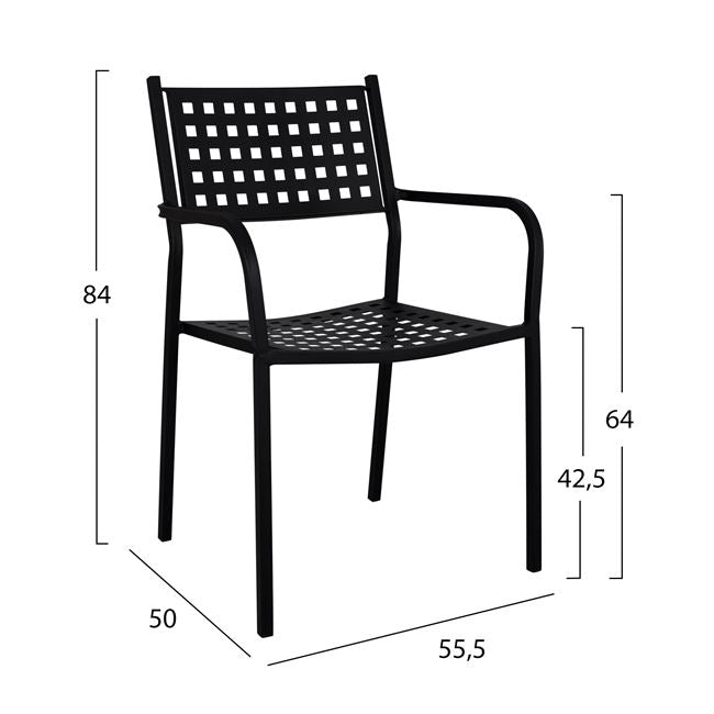 Set 5 Pieces Outdoor Space Hm10385 With Marble Table