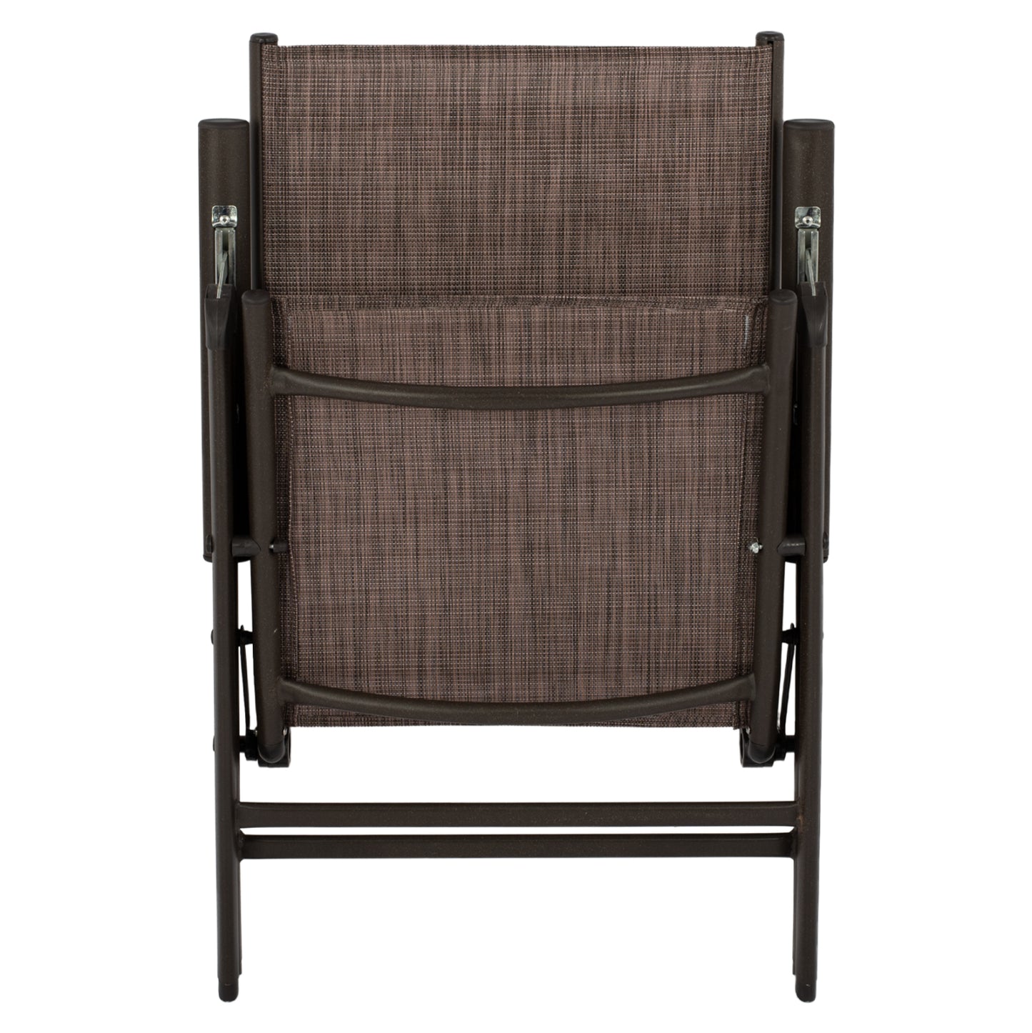 Set 5 Pieces Metallic Table & Folding Chairs Brown Hm10558.02