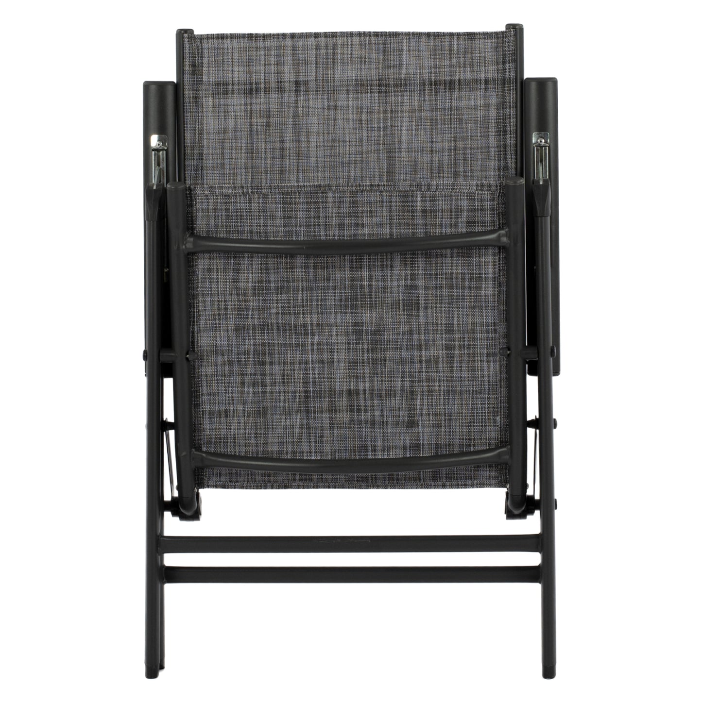 Set 5 Pieces Metallic Table & Folding Grey Chairs Hm10558.01