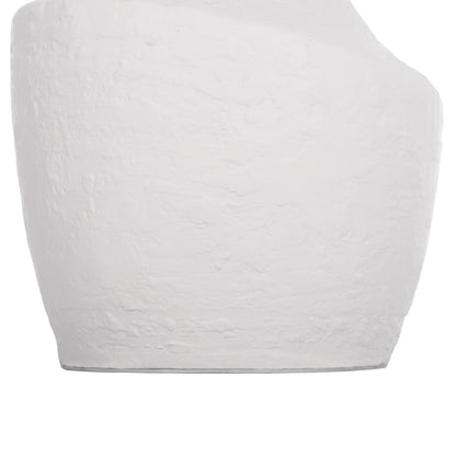 Side Tables 2pcs Set Rebon Hm21137.02 Fiber Cement In White--Φ40cm & Φ27.5cm