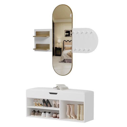 Entrance Set 2pcs Cheryl Hm21276.02 Melamine In White--sonama
