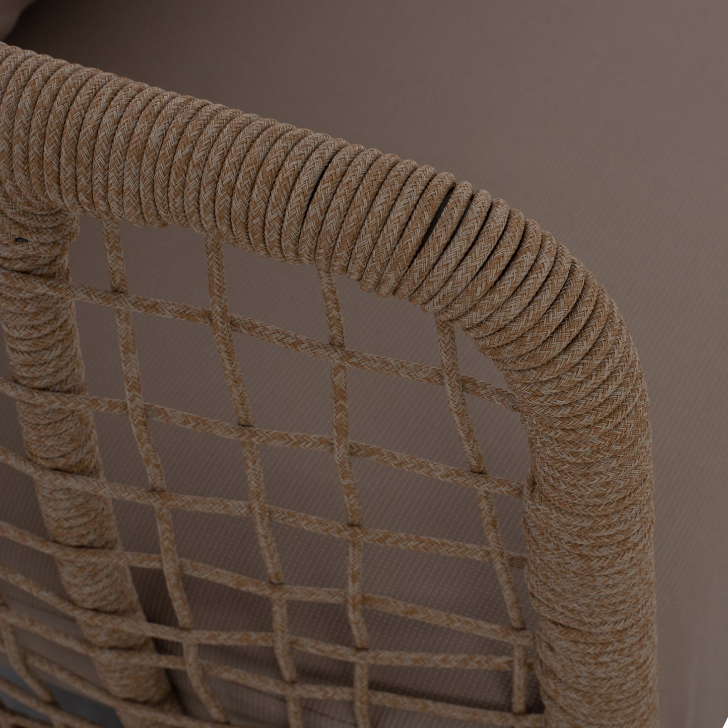 Outdoor Set Oxford 4pcs Iroko Rope Tempered Glass Hm5884.01