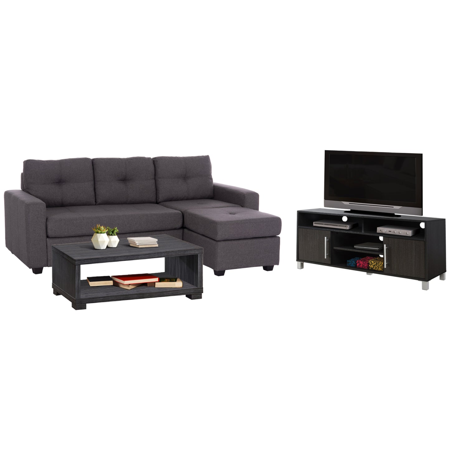 Student Set 3 Pieces Sofa-coffee Table-tv Furniture Hm11139