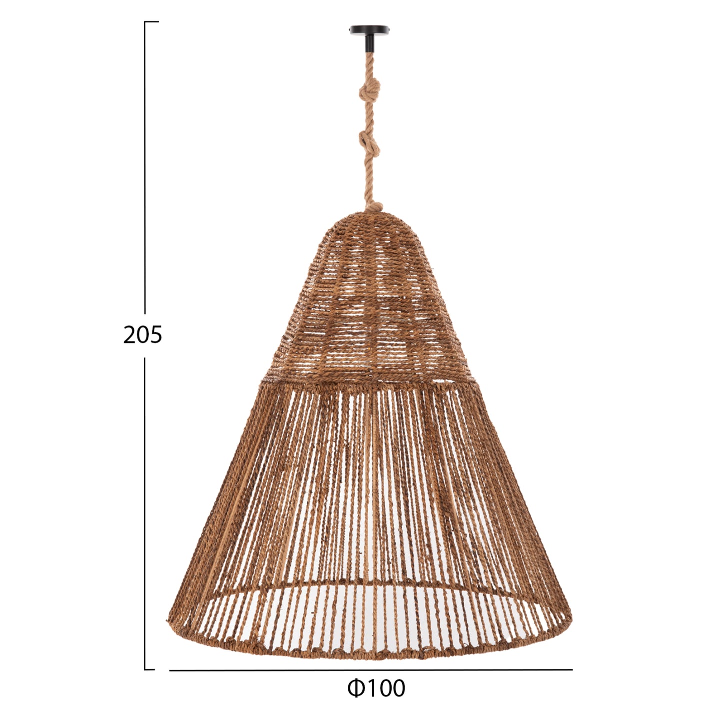 Ceiling Pendant Luminaire Set Hm11920 Rope And Banana Tree Fibers Φ100Χ205h Cm.