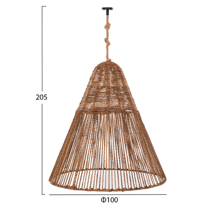 Ceiling Pendant Luminaire Set Hm11920 Rope And Banana Tree Fibers Φ100Χ205h Cm.