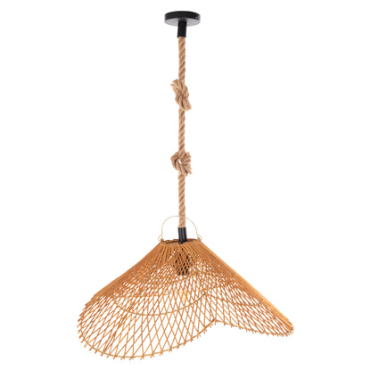 Ceiling Pendant Luminaire Set Hm11925.01 Rope And Natural Rattan Φ58.5Χ131h Cm.