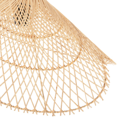 Ceiling Pendant Luminaire Set Hm11925.02 Rope And Natural Rattan Φ58.5Χ131h Cm.