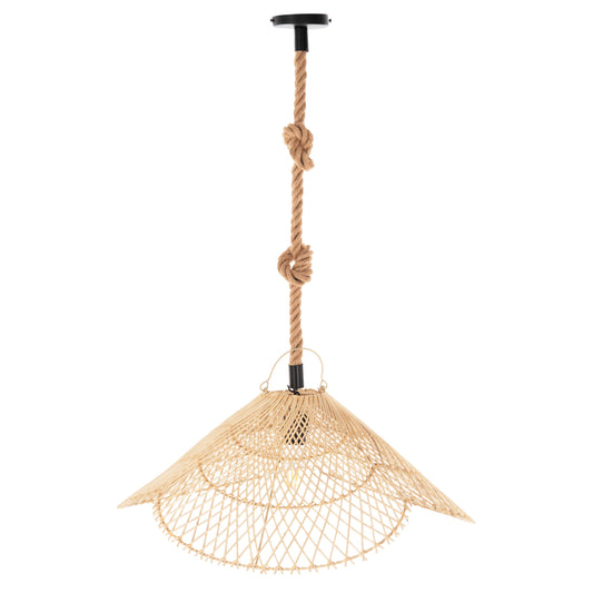 Ceiling Pendant Luminaire Set Hm11925.02 Rope And Natural Rattan Φ58.5Χ131h Cm.