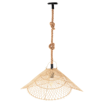 Ceiling Pendant Luminaire Set Hm11925.02 Rope And Natural Rattan Φ58.5Χ131h Cm.