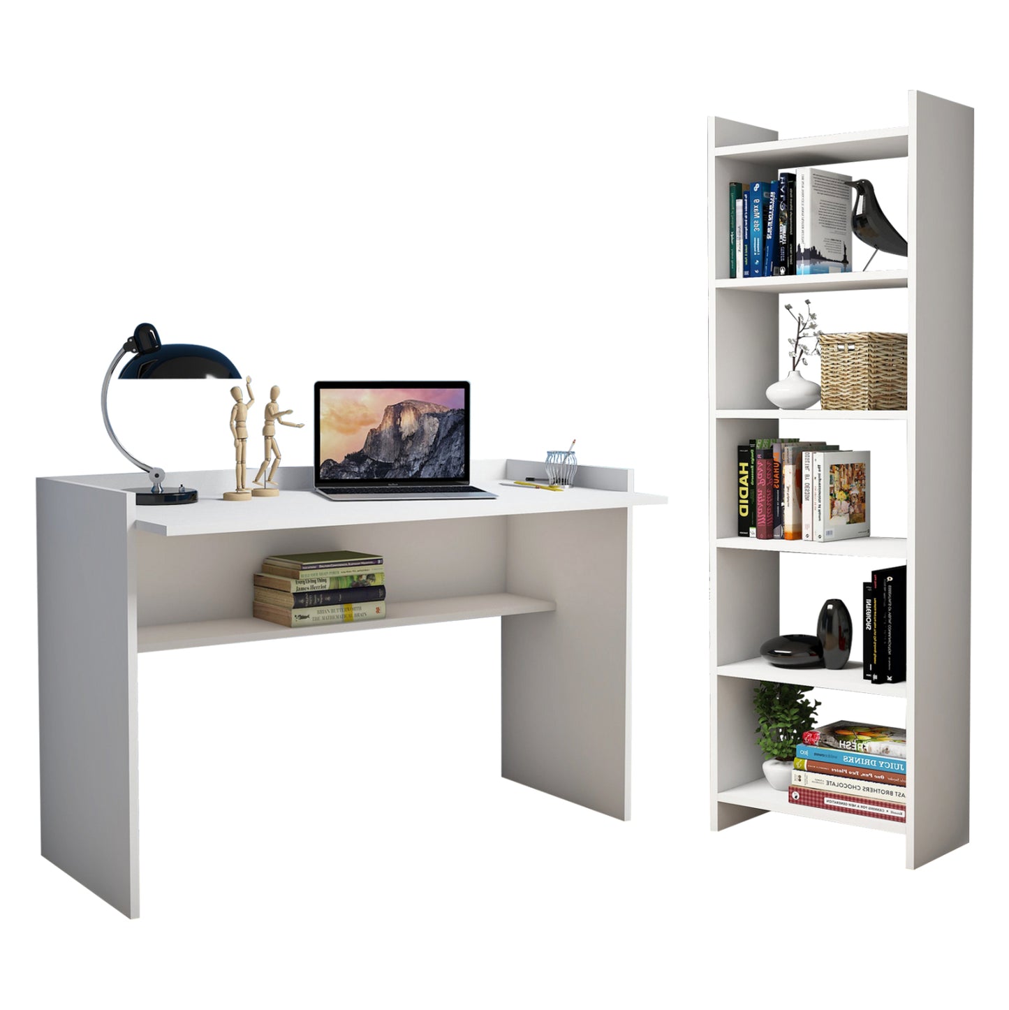 Office Set 2pcs Hm11774.11 White Melamine