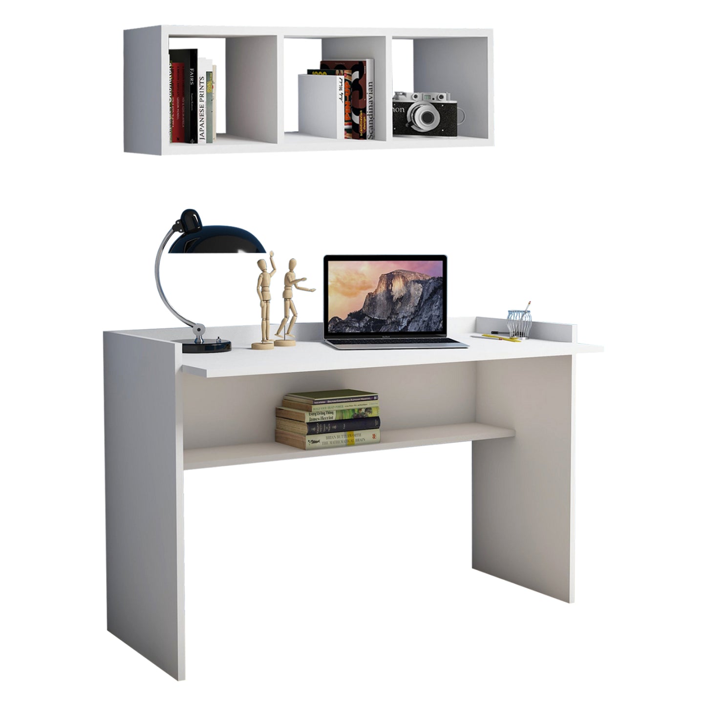 Office Set 2pcs Hm11775.11 Melamine In White