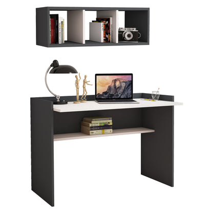 Office Set 2pcs Hm11775.13 Melamine In Grey-white