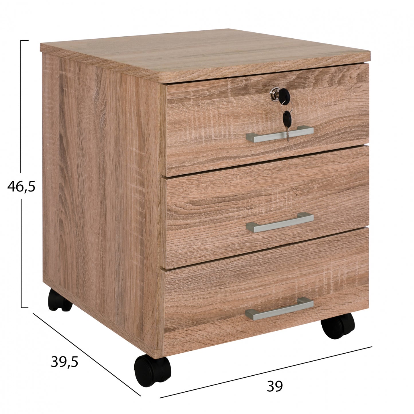 Office Set 2pieces Office & Cabinet Sonama Color Hm10337.02