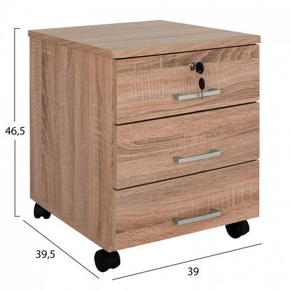 Office Set 2pieces Office & Cabinet Sonama Color Hm10337.02