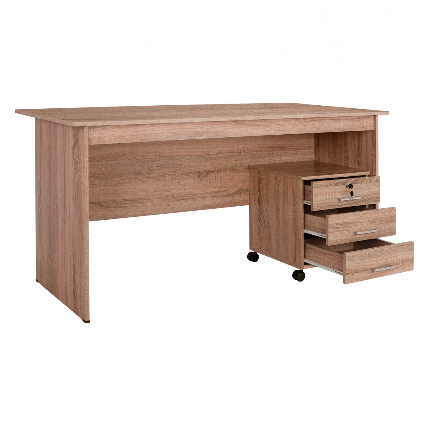 Office Set 2pieces Office & Cabinet Sonama Color Hm10337.02