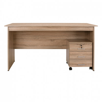 Office Set 2pieces Office & Cabinet Sonama Color Hm10337.02