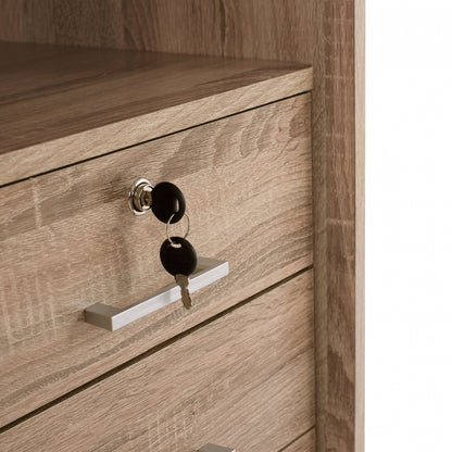Office Set 2pieces Office & Cabinet Sonama Color Hm10337.02