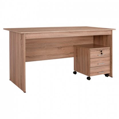 Office Set 2pieces Office & Cabinet Sonama Color Hm10337.02