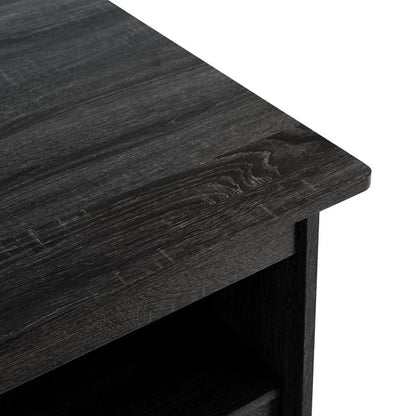 Office Set 2pieces Office & Cabinet Grey Color Hm10337.01