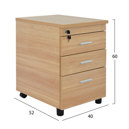 Office Set 2 Pieces In Oak Color Hm10211.01