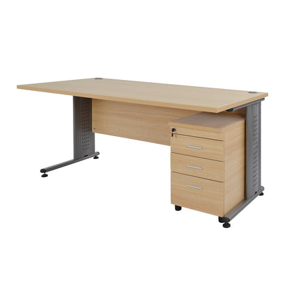 Office Set 2 Pieces In Oak Color Hm10211.01