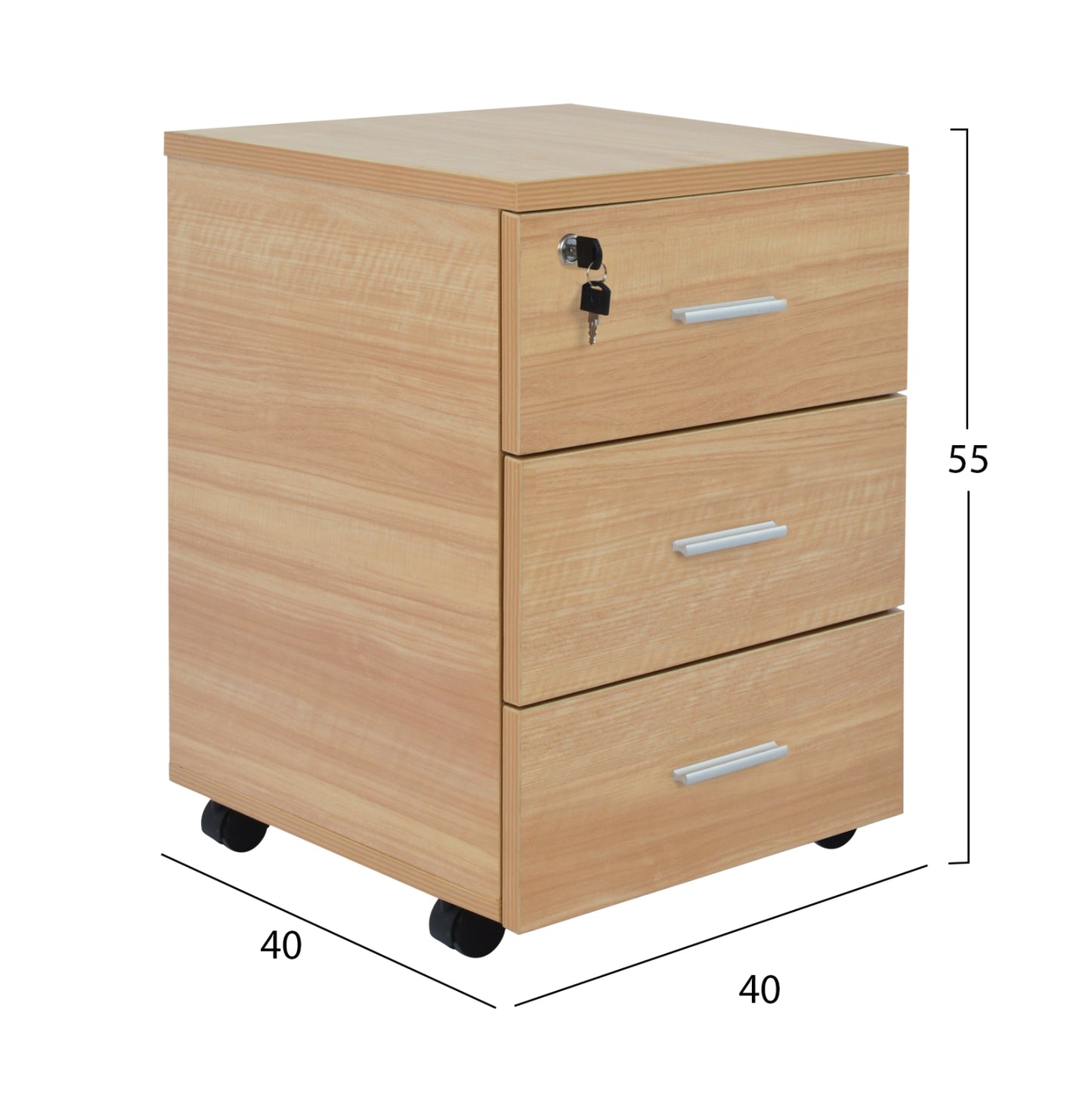 Office Set 2 Pieces Oak Color Hm10215.11