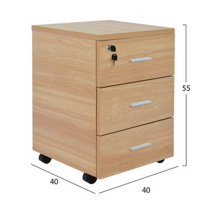 Office Set 2 Pieces Oak Color Hm10215.11