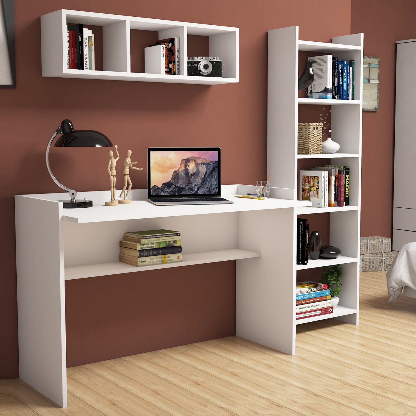 Office Composition Hm11776.11 3pcs Melamine In White Color