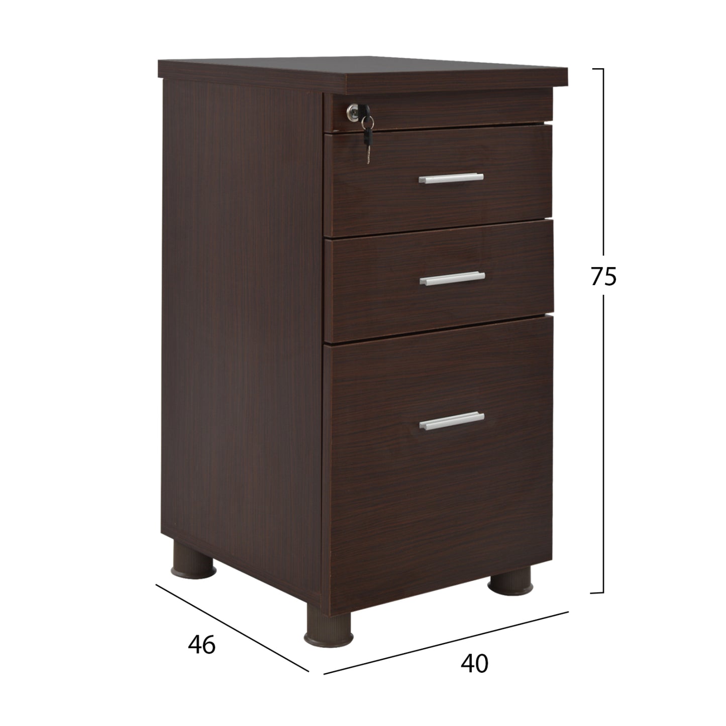 Office Set 3 Pieces In Wenge Color Hm10203.02l