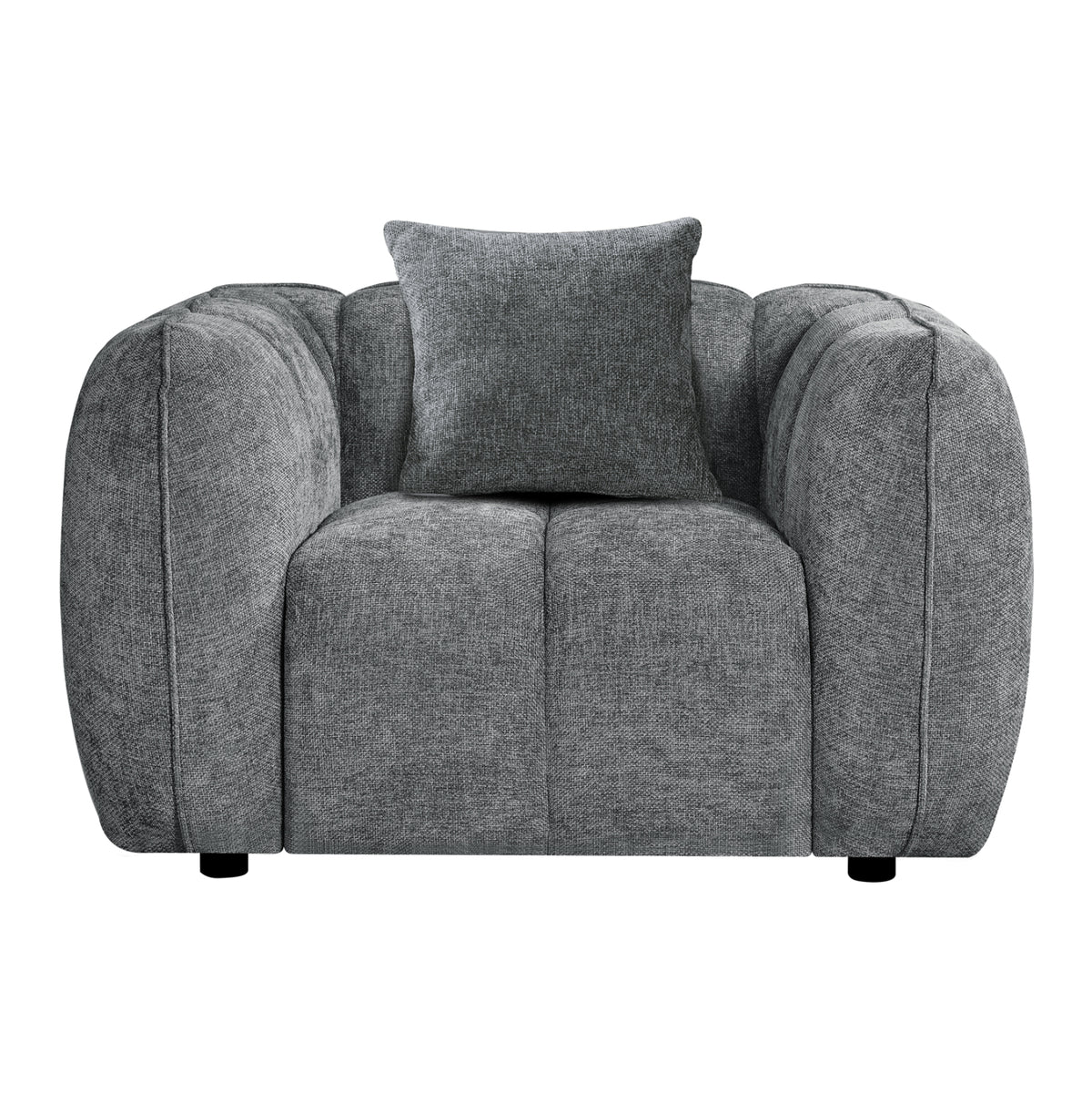 Set Corner Sofa (right)-armchair Lounge Lykke Hm10821.01r Grey Fabric