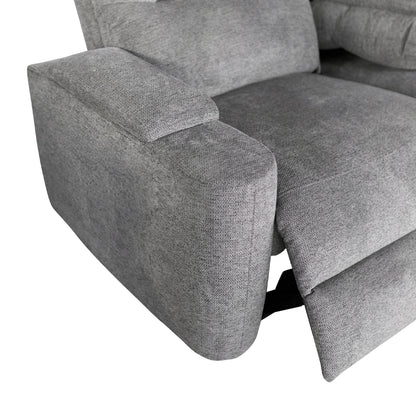 Set Sofa-relax Armchair Synthia Hm10736.03 Grey Fabric--electric Recline [r]