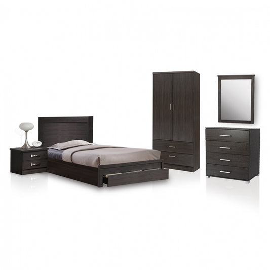 Set Bedroom 5 Pieces Zebrano Hm11337.01