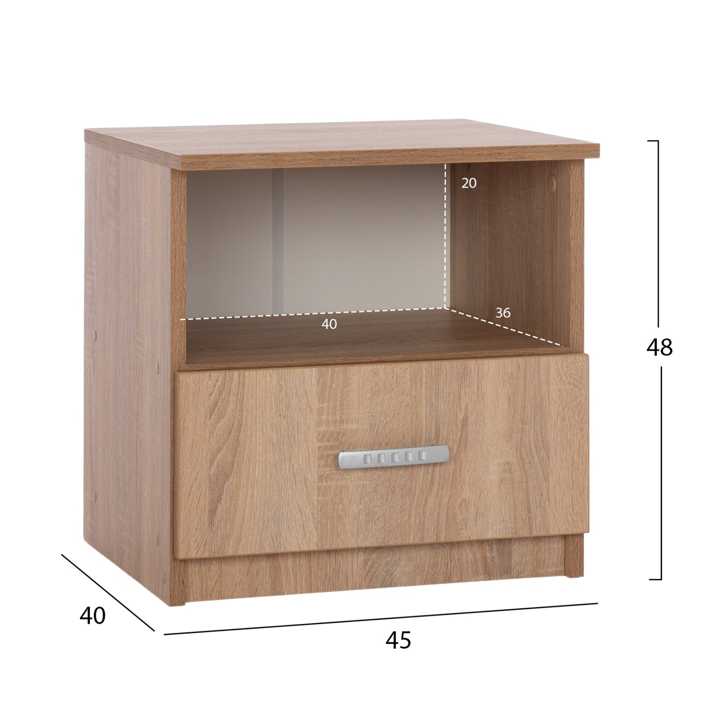 Bedroom Furniture Set 6pcs Adler Hm11759 Melamine In Sonama Oak-for Mattress 160x200cm