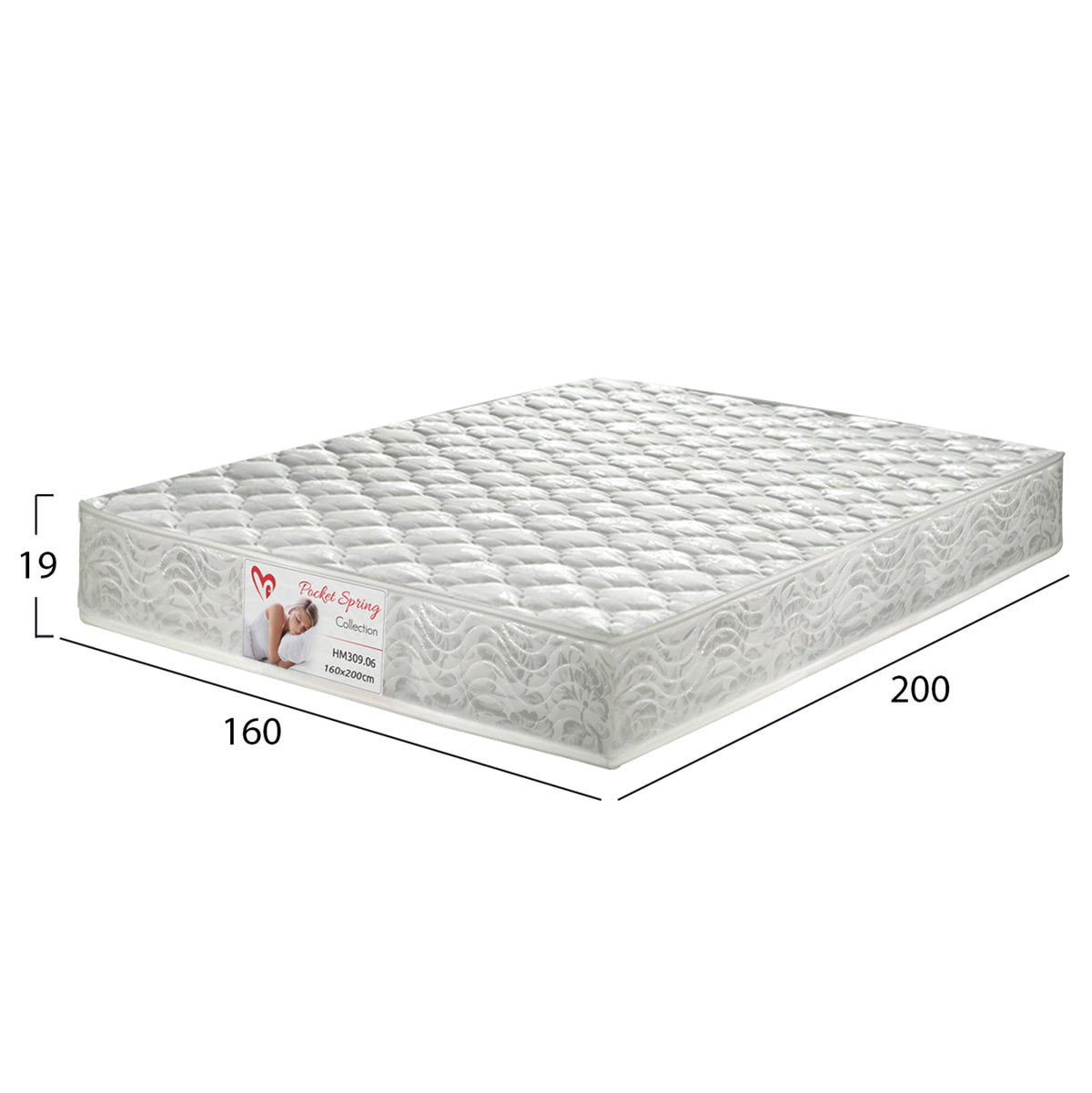 Bedroom Melamine Furniture Set 6pcs Harry Hm11213 With Mattress 160x200cm