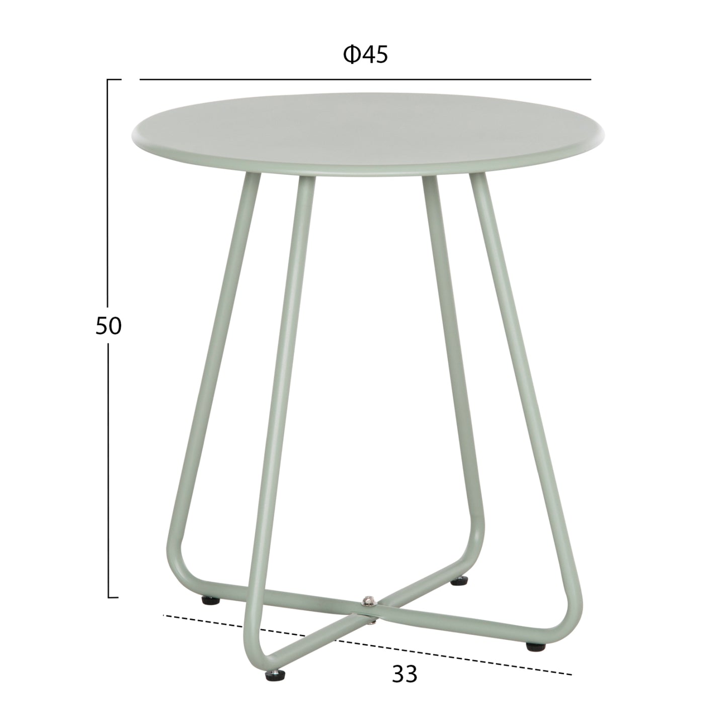 Outdoor Lounge Set 3pcs Orego Hm21107.06 Aluminum & Metal In Pistachio Green Color