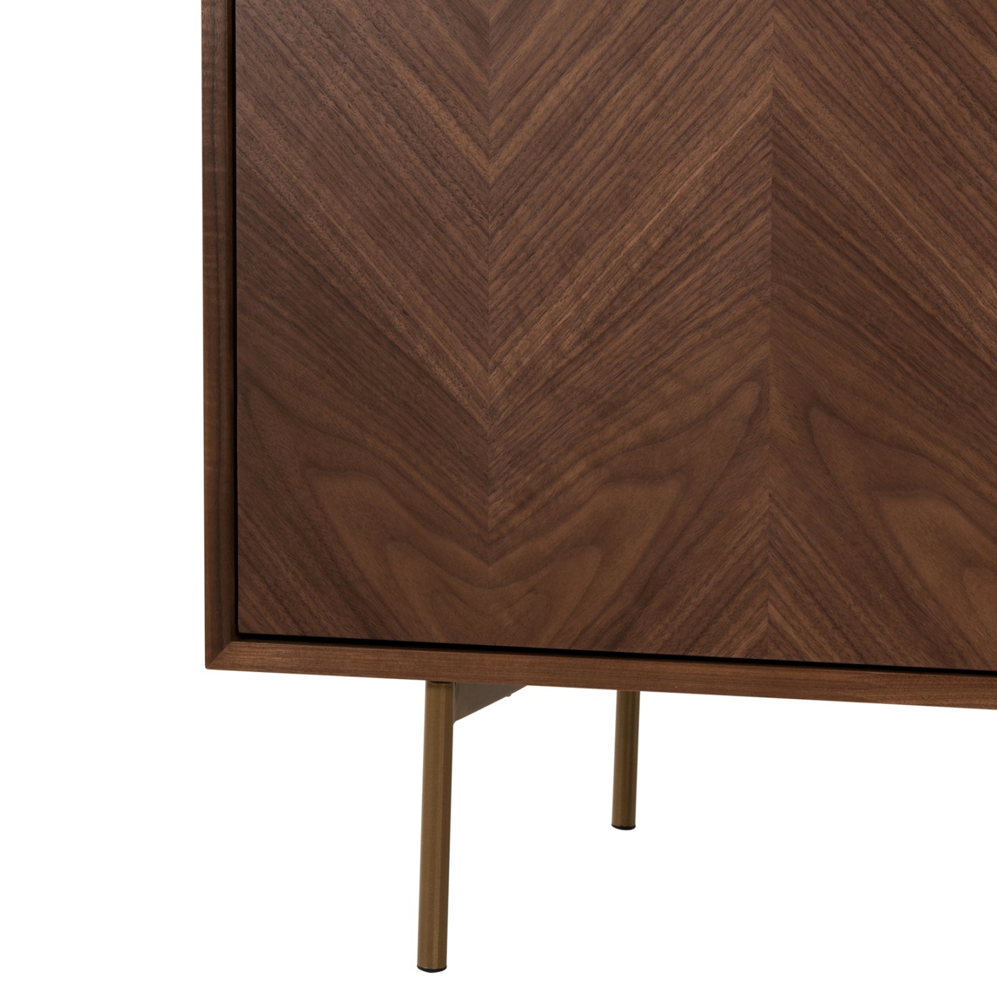 Set 2pcs Sideboard & Tv Stand Meen Hm21343 Mdf With Walnut Wood Veneer