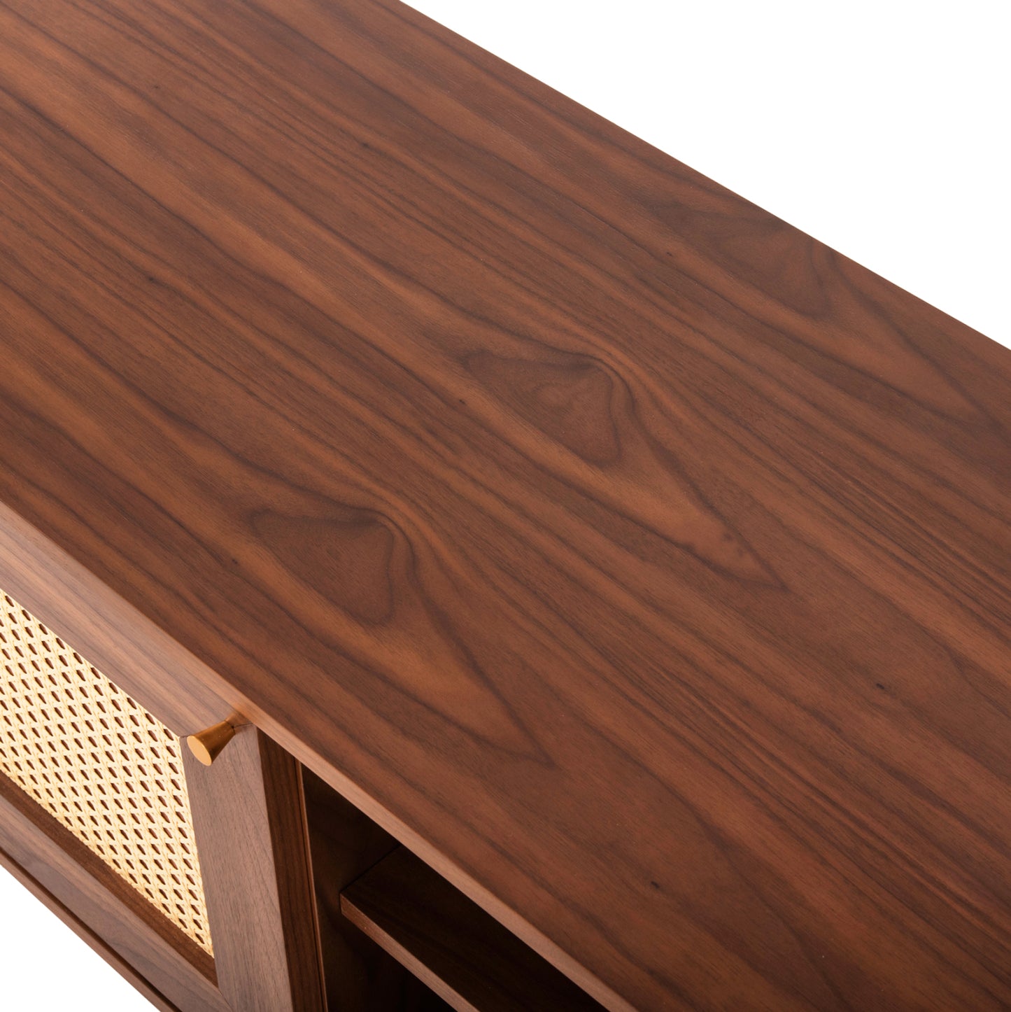 Set 2pcs Sideboard & Tv Stand Meen Hm21343 Mdf With Walnut Wood Veneer