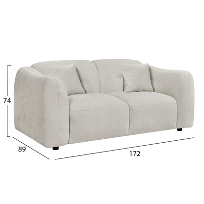 Sofa Set 2pcs Junoa Hm10819.02 Ecru Fabric