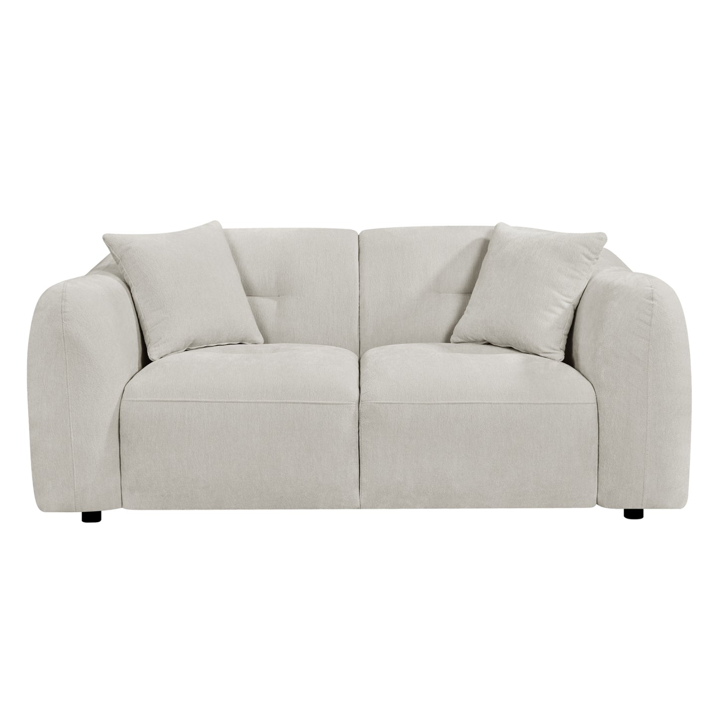 Sofa Set 2pcs Junoa Hm10819.02 Ecru Fabric