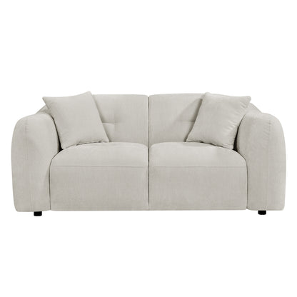 Sofa Set 2pcs Junoa Hm10819.02 Ecru Fabric