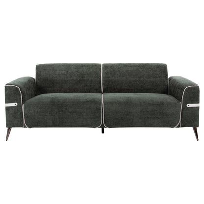 Sofa Set 2pcs Ferin Hm6070.03 Green Fabric With Metal Legs