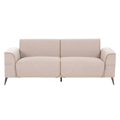 Sofa Set 2pcs Ferin Hm6070.12 Ecru Fabric With Metal Legs
