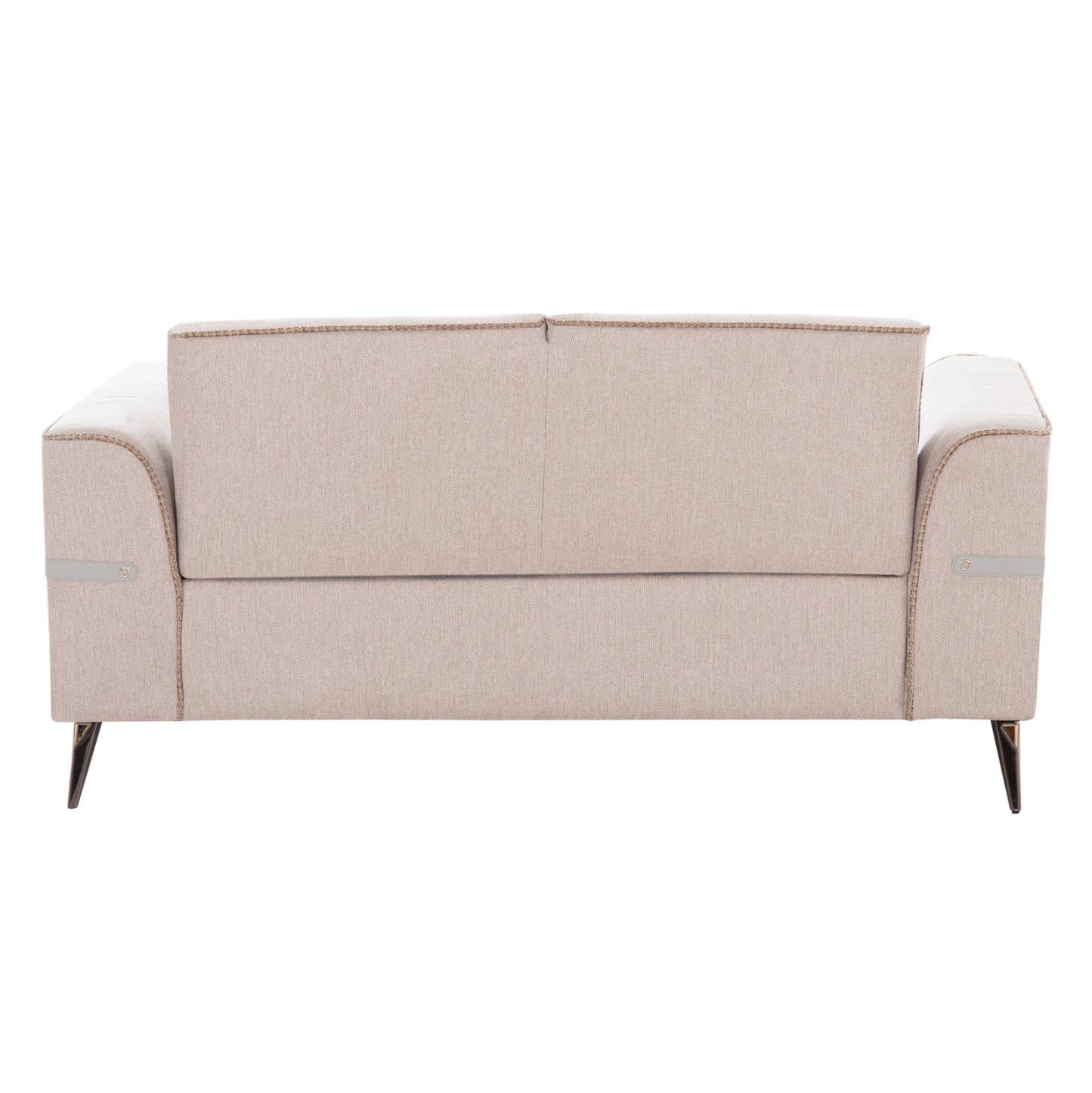 Sofa Set 2pcs Ferin Hm6070.12 Ecru Fabric With Metal Legs