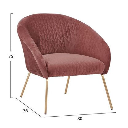 Living Room Set 2pcs Hm11253.02 From Velvet Dusty Piink With Gold Legs