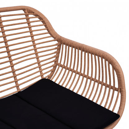 Set Metallic For Outdoor Spaces 4 Pieces Allegra Hm5460 Wicker In Beige Color