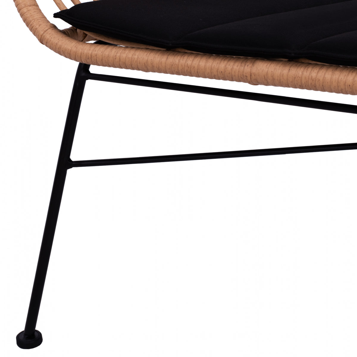 Set Metallic For Outdoor Spaces 4 Pieces Allegra Hm5460 Wicker In Beige Color
